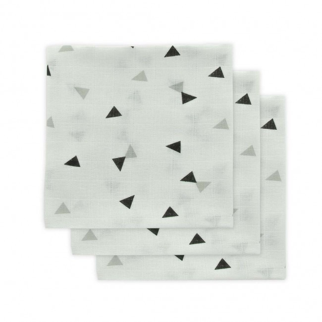 Little Limonade textilpelenka hidrofil - (3 darabos) riangle grey/black